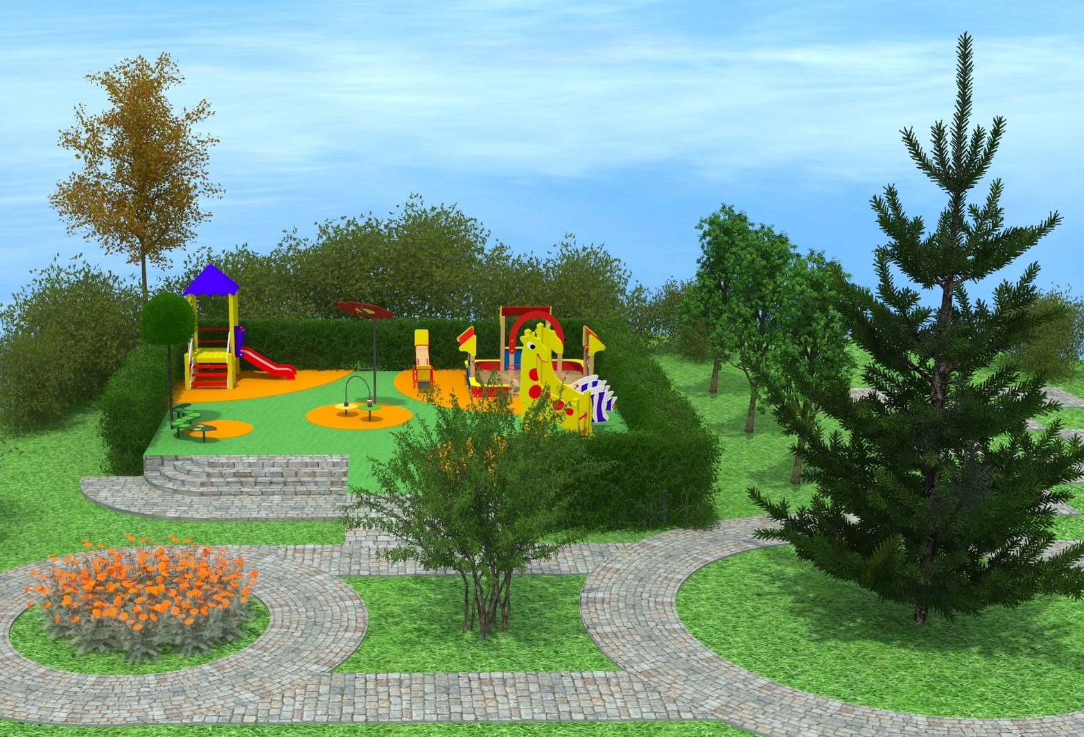 Озеленение территории детского сада-ЦентроСад